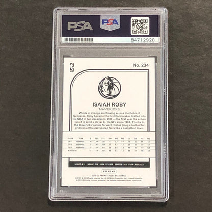 2019-20 Panini NBA Hoops #234 Isaiah Roby Signed Card AUTO PSA Slabbed RC Maveri