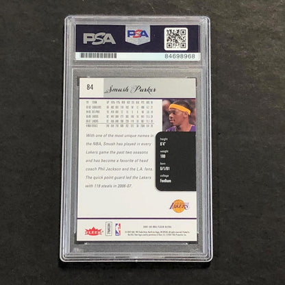 2007-08 Fleer Ultra #84 Smush Parker Signed Card Auto PSA Slabbed Lakers