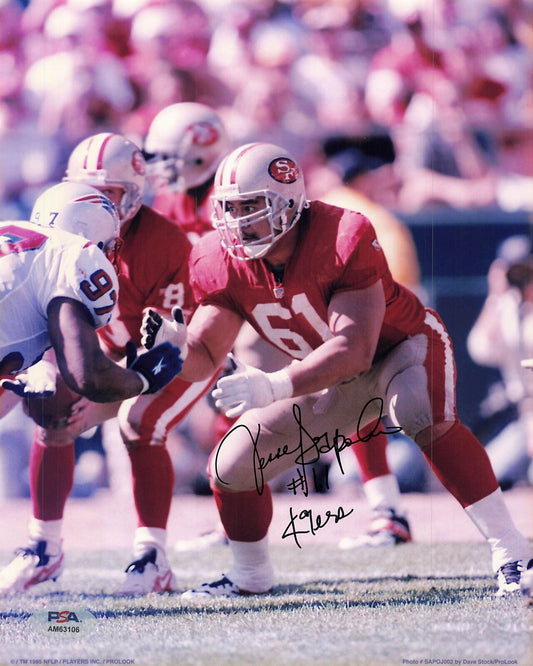 Jesse Sapolu signed 8x10 photo PSA/DNA San Francisco 49ers Autographed