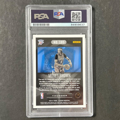 2020-21 Panini Illusions #185 Moses Brown AUTO Signed Card PSA Slabbed Thunder