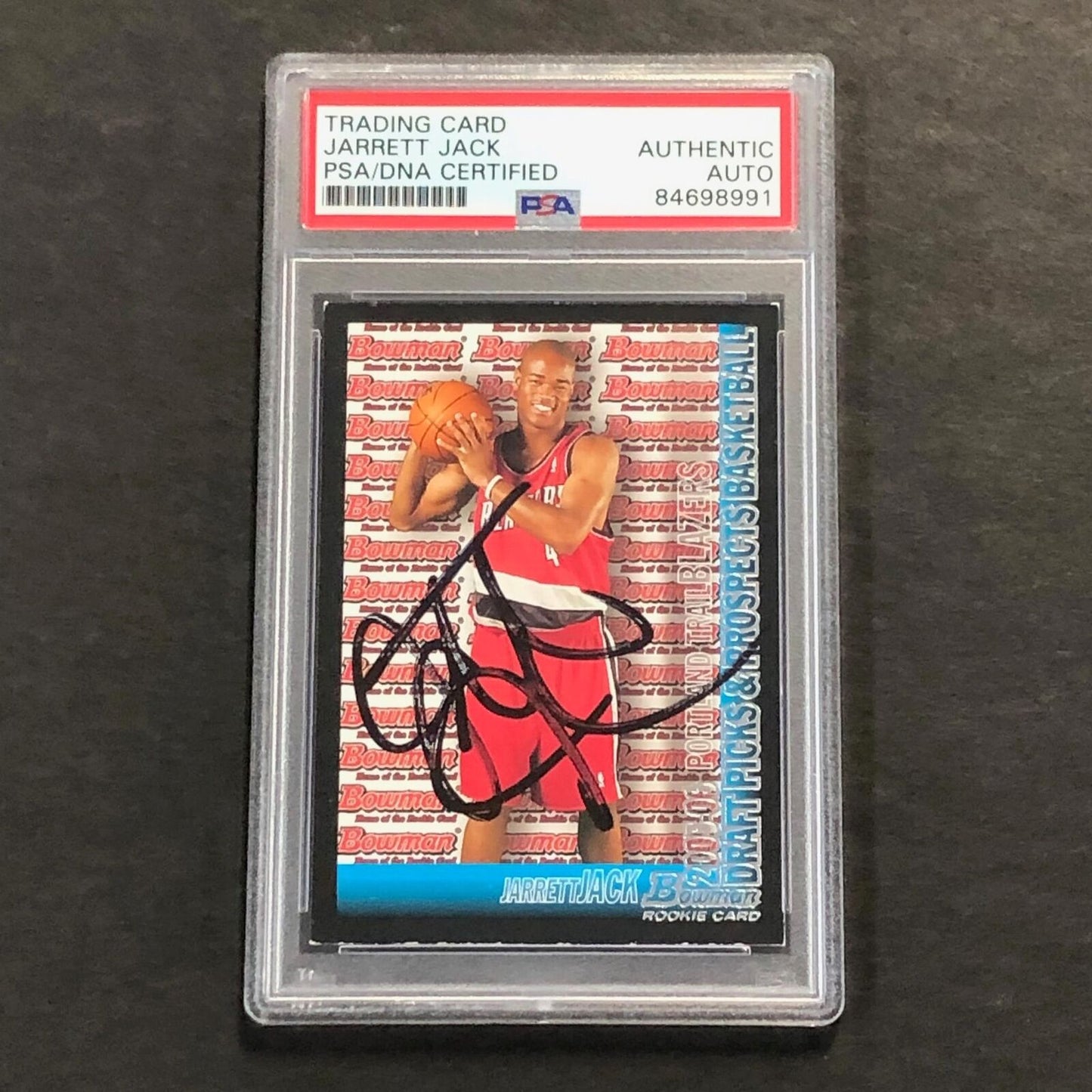 2005-06 Topps Bowman #120 Jarrett Jack Signed Card AUTO PSA Slabbed Trail Blazer