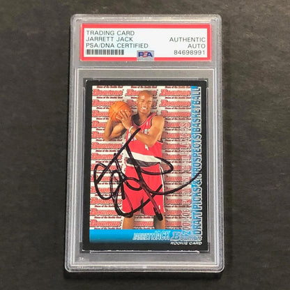 2005-06 Topps Bowman #120 Jarrett Jack Signed Card AUTO PSA Slabbed Trail Blazer
