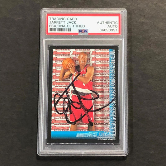 2005-06 Topps Bowman #120 Jarrett Jack Signed Card AUTO PSA Slabbed Trail Blazer