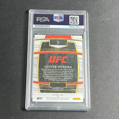 2022 Panini Select #17 Glover Teixeira Signed Card AUTO PSA Slabbed UFC