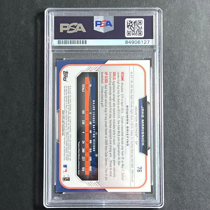 2015 Bowman Chrome #76 Jake Marisnick Signed Card PSA Slabbed Auto GRADE 9 Astro
