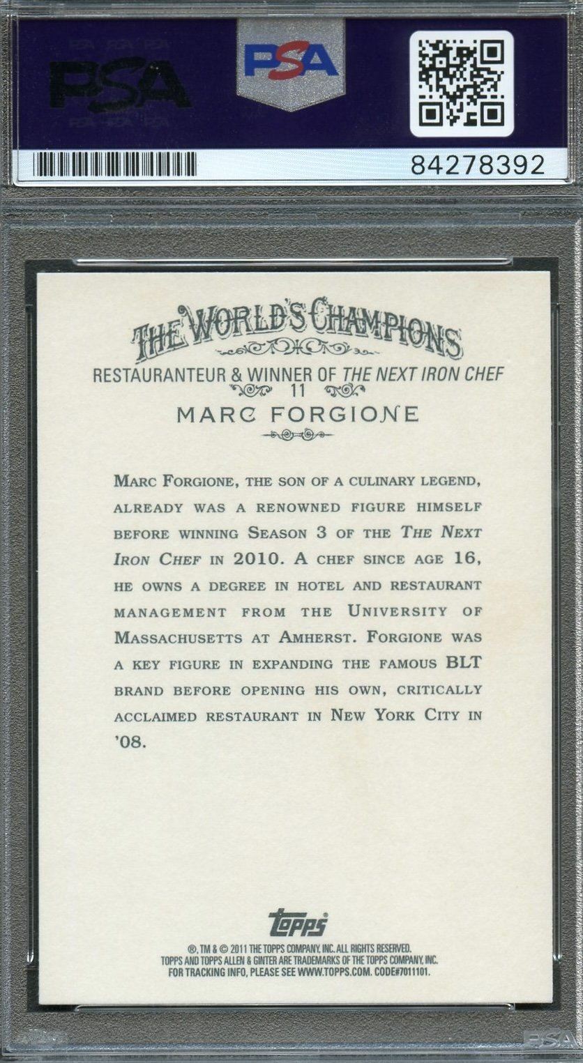2011 Topps Allen & Ginter #11 Marc Forgione Signed Card PSA Slabbed Auto Restaur