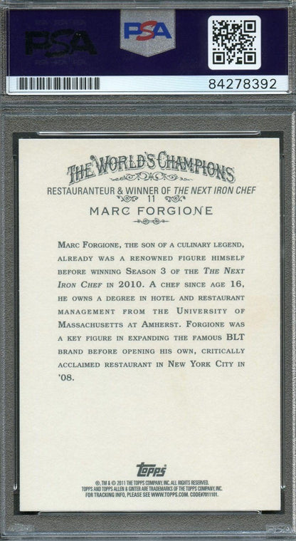 2011 Topps Allen & Ginter #11 Marc Forgione Signed Card PSA Slabbed Auto Restaur