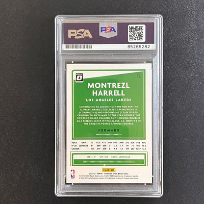 2020-21 NBA Panini Donruss Optic #56 Montrezl Harrell Signed Card AUTO PSA Slabb