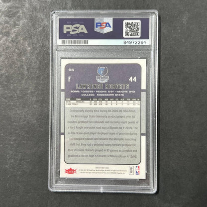 2006-07 Fleer #95 Lawrence Roberts Signed Card AUTO PSA/DNA Slabbed Grizzlies