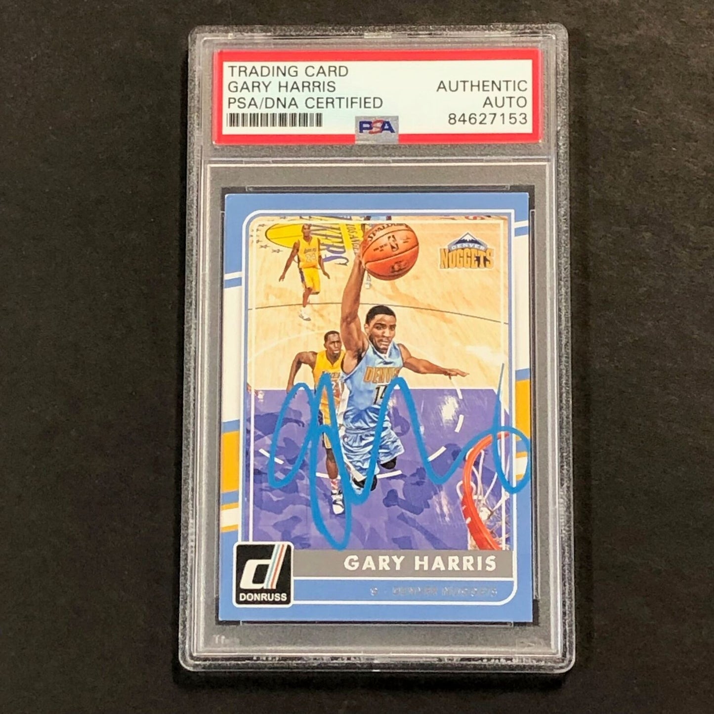 2015-16 Donruss Basketball #109 Gary Harris signed Auto Card PSA/DNA Slabbed Nug