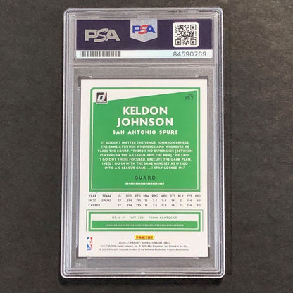 2020-21 Donruss #152 Keldon Johnson Signed Card Auto PSA Slabbed Spurs