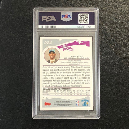 2005 Topps #224 Chris Paul PSA 7 NM Hornets