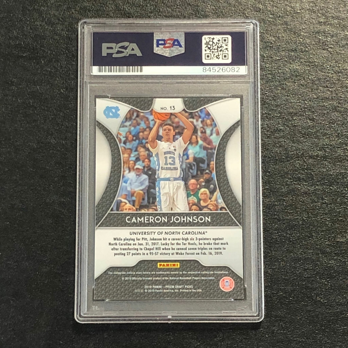 2019-20 Panini Prizm Draft Picks #13 Cameron Johnson Signed Card PSA Slabbed Aut