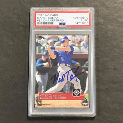 2003 Upper Deck #329 Mark Teixeira Signed Card AUTO PSA Slabbed Rangers