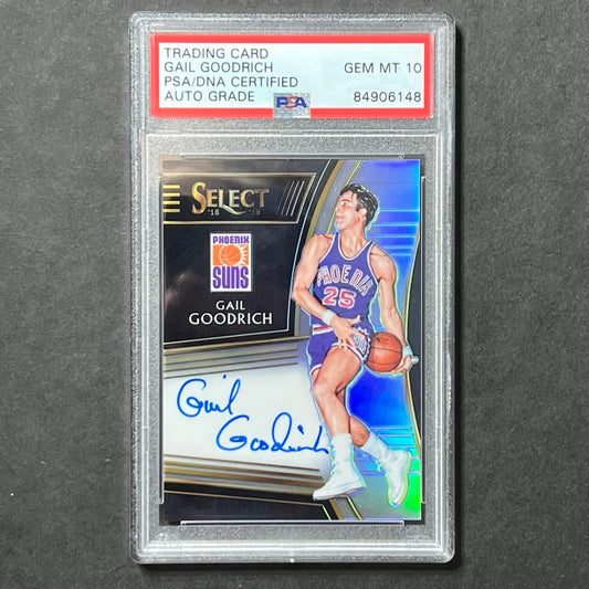 2018-19 Panini Select #SG-GGR Gail Goodrich Signed Card AUTO GRADE 10 PSA Slabbe