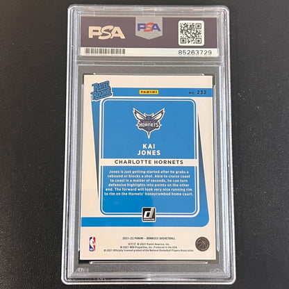 2021-22 Panini Donruss Rated Rookie #232 Kai Jones Signed AUTO PSA Slabbed Horne
