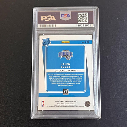 2021-22 Panini Donruss #229 Jalen Suggs Signed Card AUTO PSA Slabbed RC Magic