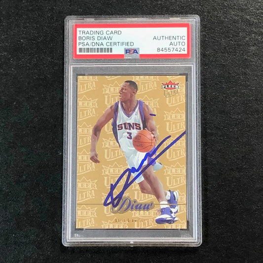 2007-08 Fleer Ultra #153 Boris Diaw Signed Card AUTO PSA Slabbed Suns