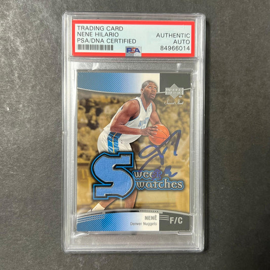 2004 Upper Deck Sweet Watches #SW-NH Nene Hilario Signed AUTO PSA Slabbed Nugget