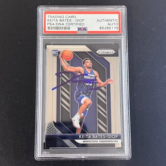 2018-19 Panini Prizm #47 Keita Bates-Diop Signed Card AUTO PSA/DNA Slabbed RC Ti