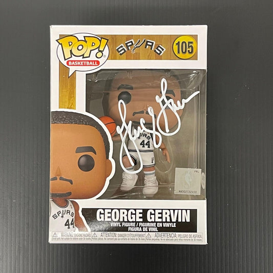 George Gervin Signed Funko Pop PSA/DNA San Antonio Spurs Autographed