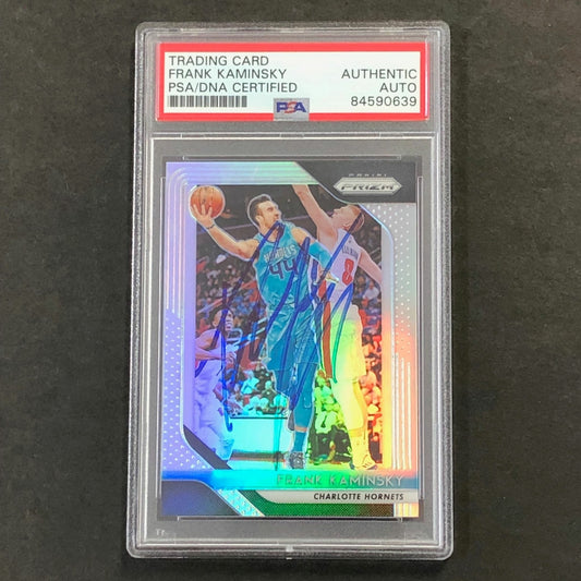 2018-19 Panini Prizm Silver #60 Frank Kaminsky Signed Card AUTO PSA Slabbed Horn