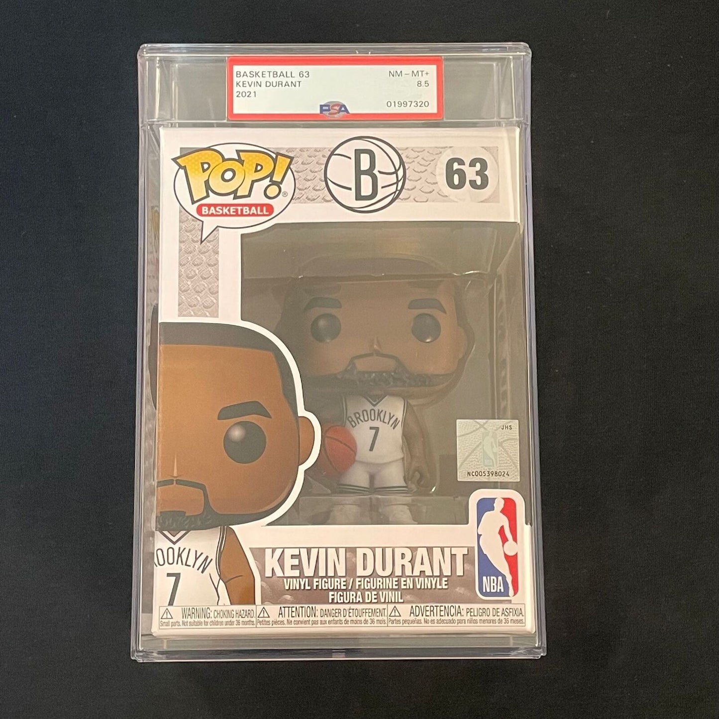 Kevin Durant Encapsulated Funko Pop #94 PSA NM-MT 8.5 Nets