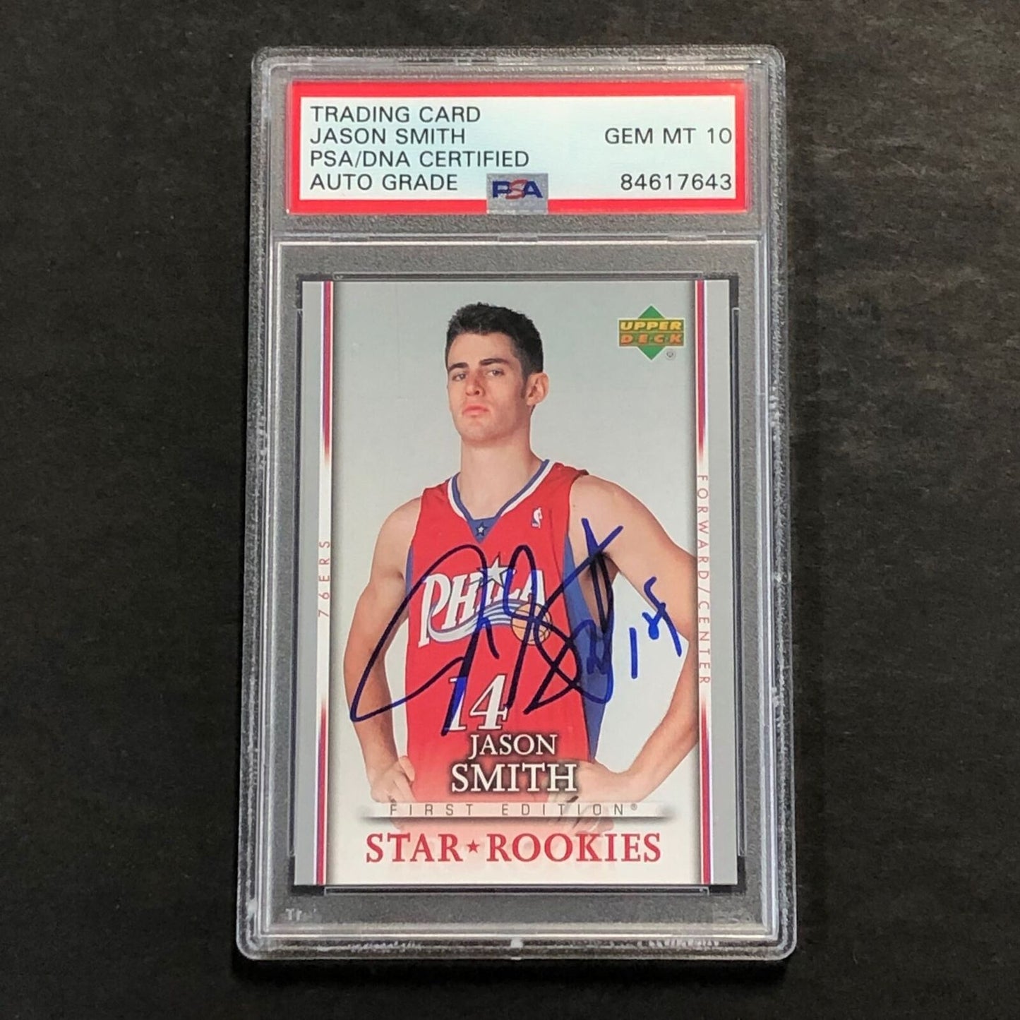 2007-08 Upper Deck First Edition #220 Jason Smith Signed Card AUTO GRADE 10 PSA