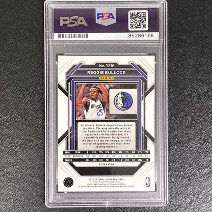 2022-23 Panini Prizm #179 Reggie Bullock Signed Card AUTO PSA Slabbed Mavericks