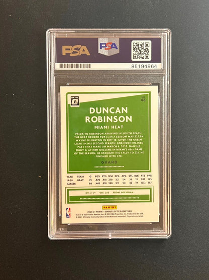 2020-21 Panini Donruss Optic #48 Duncan Robinson Signed Card AUTO PSA Slabbed He