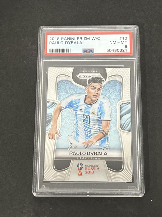 2018 Panini Prizm World Cup #10 Paulo Dybala PSA 8