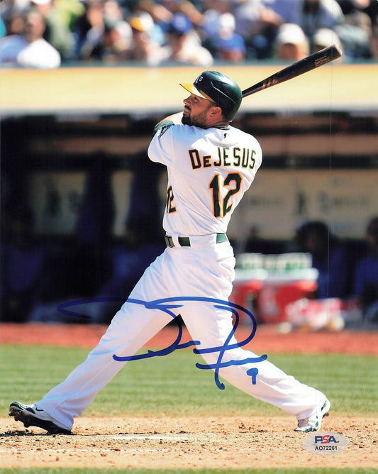 David Dejesus Signed 8x10 photo PSA/DNA Oakland Athletics Autographed