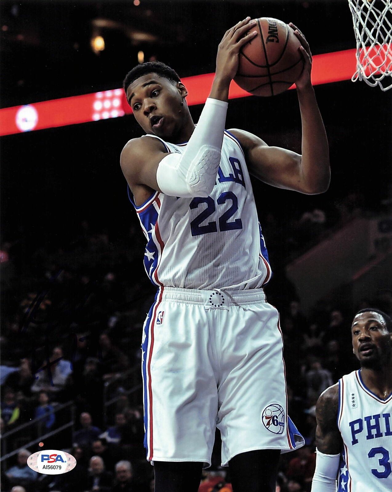 RICHAUN HOLMES signed 8x10 photo PSA/DNA Philadelphia 76ers Autographed