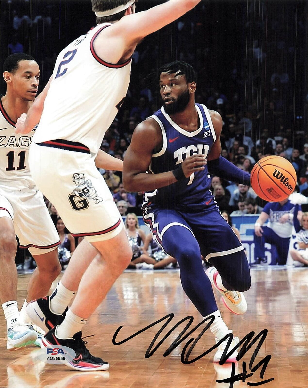 Mike Miles Jr. Signed 8x10 photo PSA/DNA TCU Horned Frogs Autographed