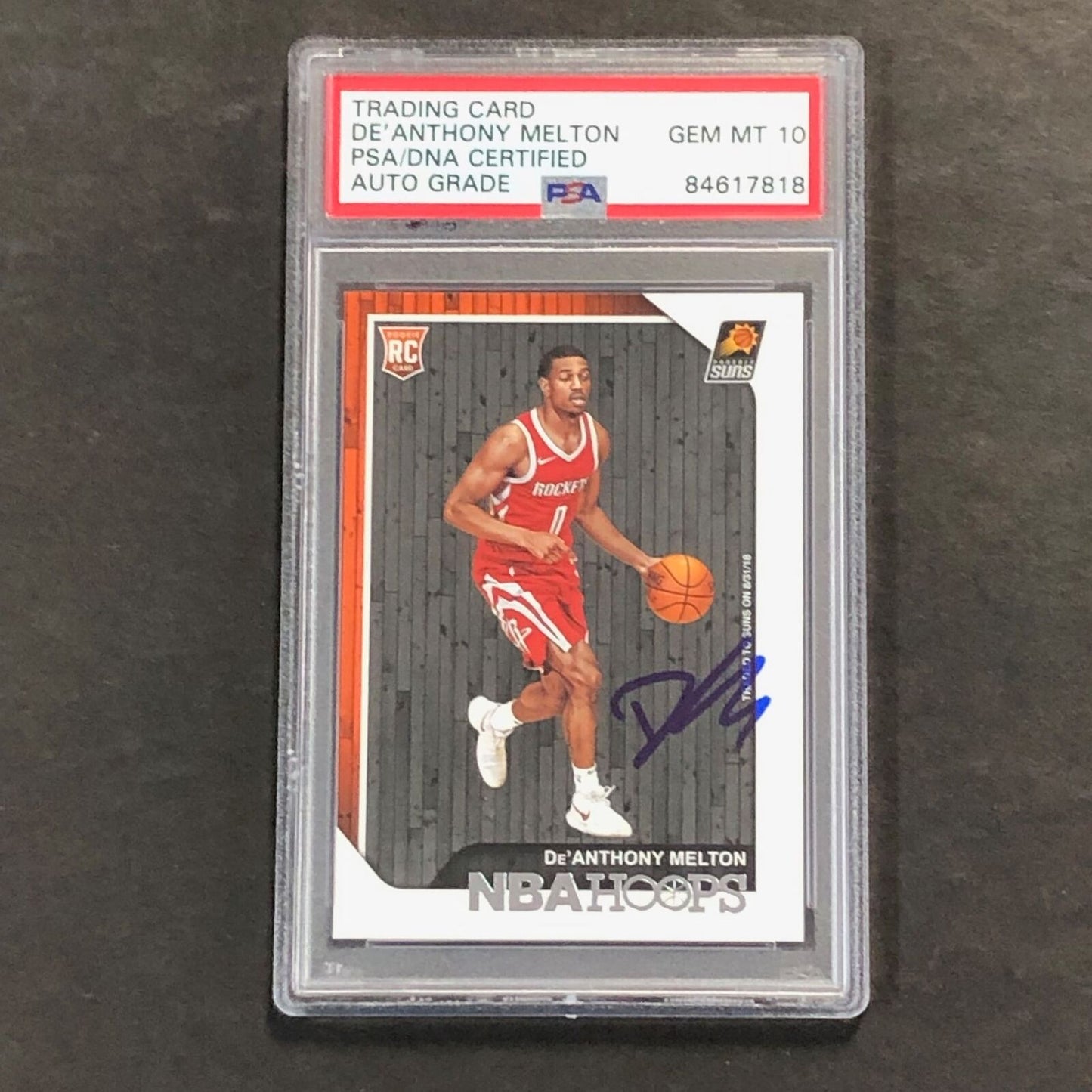 2018-19 Panini NBA Hoops #265 De'Anthony Melton Signed Card AUTO GRADE 10 PSA Sl