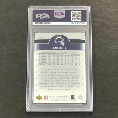 2005 Upper Deck Legends #83 Dan Fouts Signed Card AUTO 10 PSA Slabbed Chargers