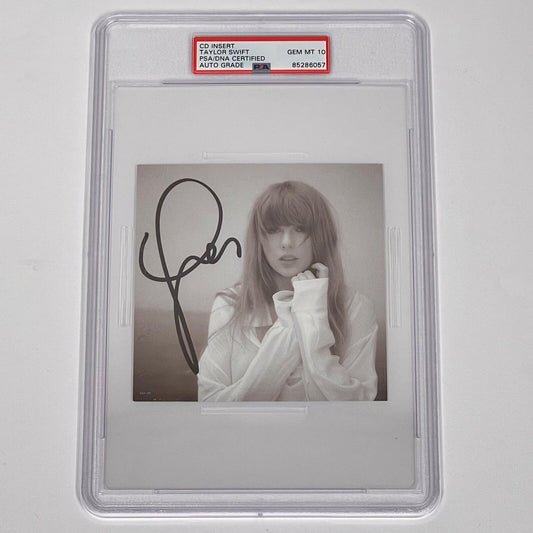 Taylor Swift Signed CD Cover PSA Slabbed Auto Grade 10 Gem Mint The Tortured Poe