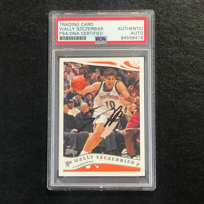 2005-06 Topps #158 Wally Szczerbiak Signed Card AUTO PSA Slabbed Minnesota Timbe