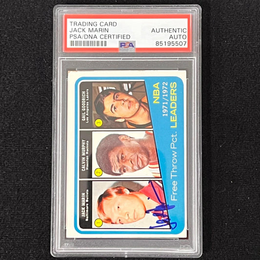 1968 Topps #174 Jack Marin Signed Card AUTO PSA Slab Rockets