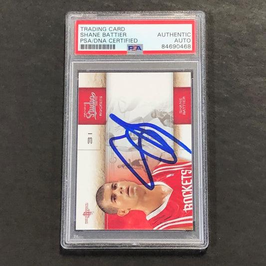 2009-10 Panini Studio #15 Shane Battier Signed Card AUTO PSA/DNA Slabbed Rockets