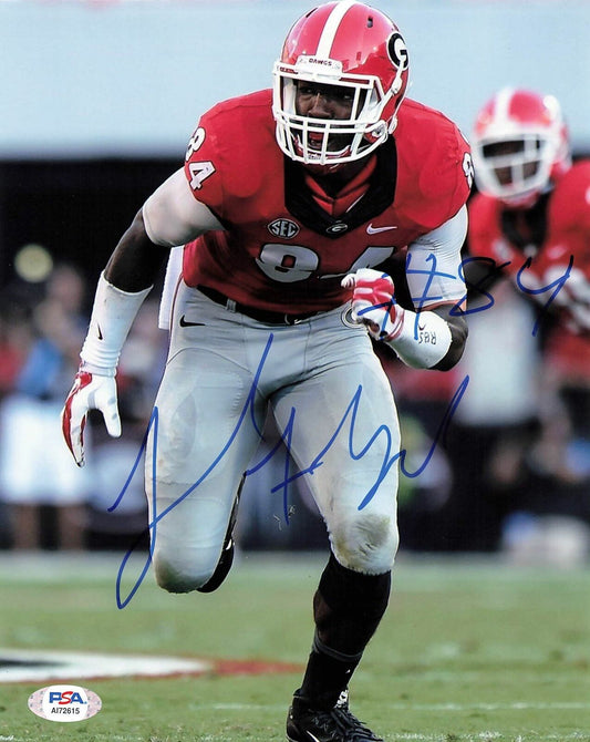 LEONARD FLOYD Signed 8x10 photo PSA/DNA Georgia Bulldogs Autographed