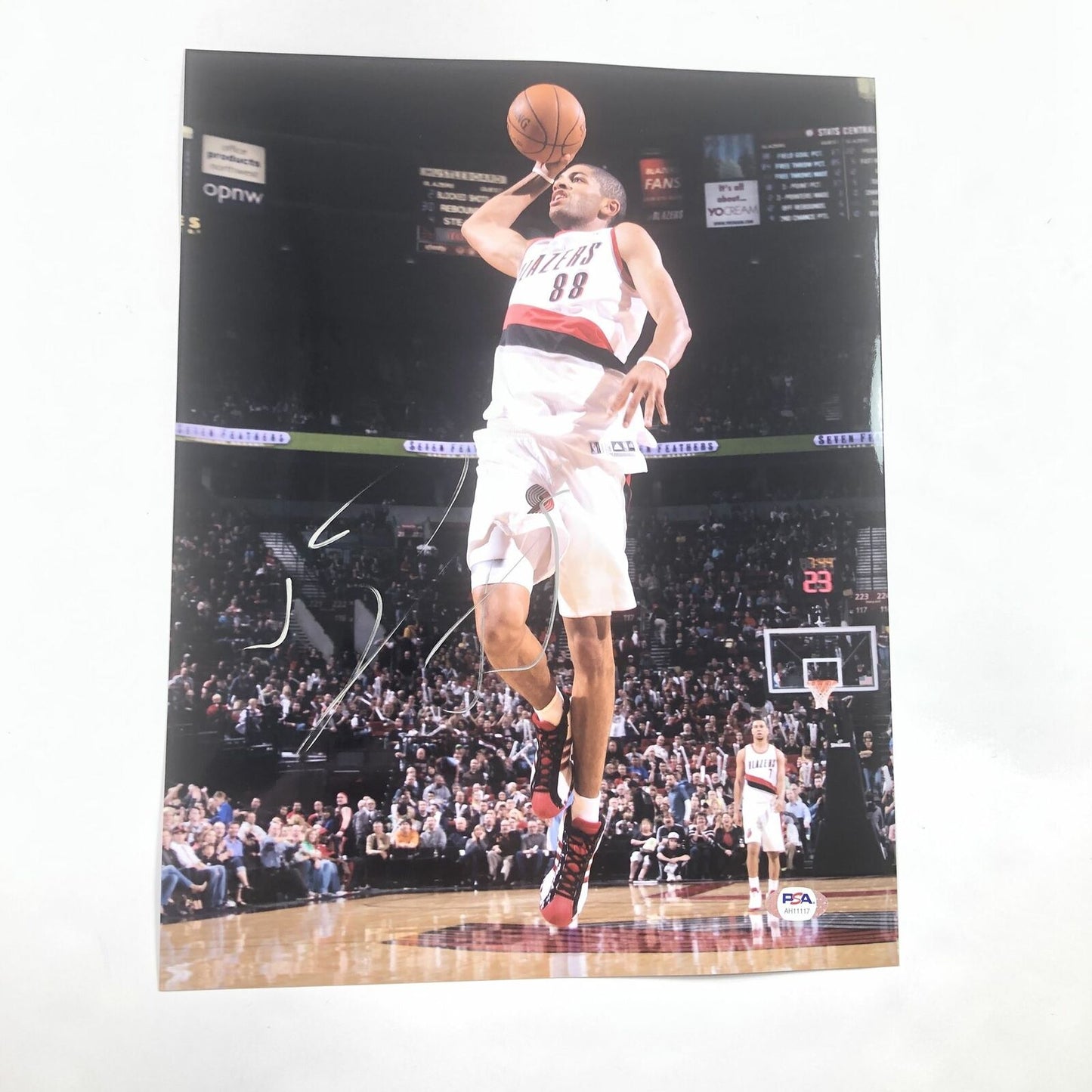 Nicolas Batum signed 11x14 photo PSA/DNA Portland Trailblazers Autographed Horne