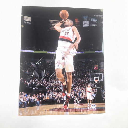 Nicolas Batum signed 11x14 photo PSA/DNA Portland Trailblazers Autographed Horne