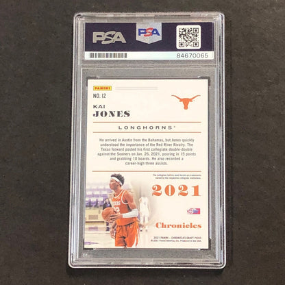 2021 Chronicles Draft Picks #12 Kai Jones Signed AUTO PSA Slabbed Texas