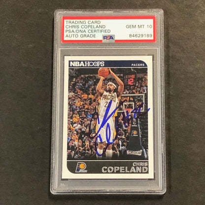 2014-15 NBA Hoops #185 Chris Copeland Signed Card AUTO 10 PSA Slabbed Pacers