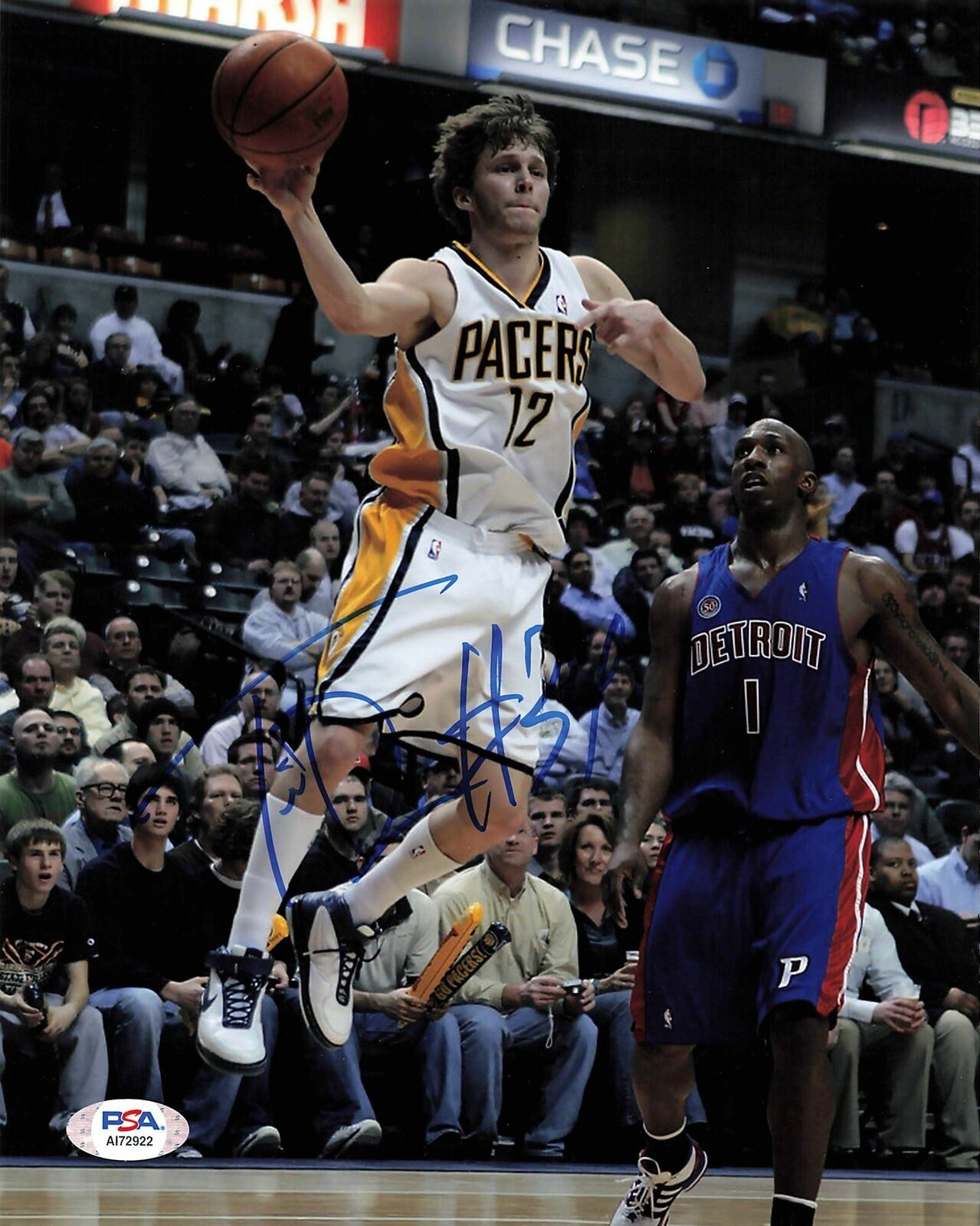 TRAVIS DIENER signed 8x10 photo PSA/DNA Indiana Pacers Autographed