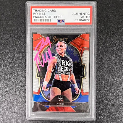 2023 Panini Prizm WWE #5 Ivy Nile Signed Card PSA AUTO Slabbed NXT