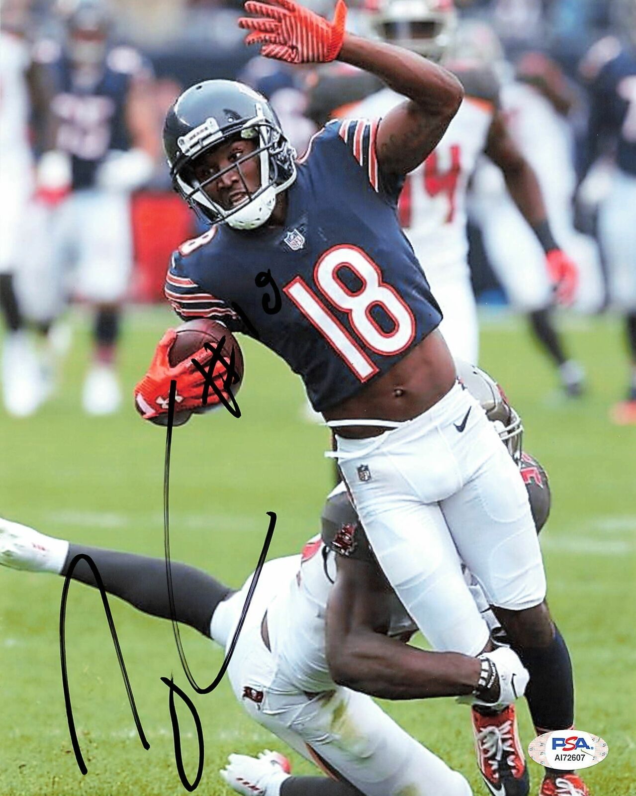 TAYLOR GABRIEL Signed 8x10 photo PSA/DNA Chicago Bears Autographed