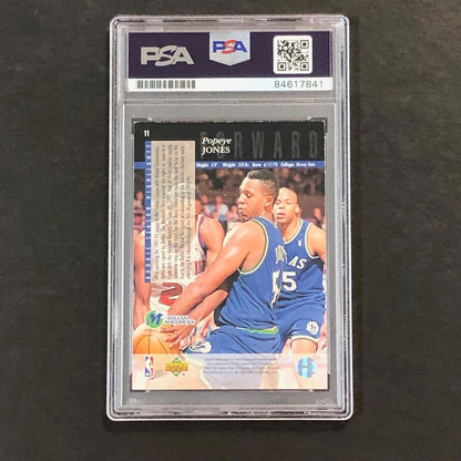 1994-95 Upper Deck #11 Popeye Jones Signed Card AUTO 10 PSA Slabbed Mavericks