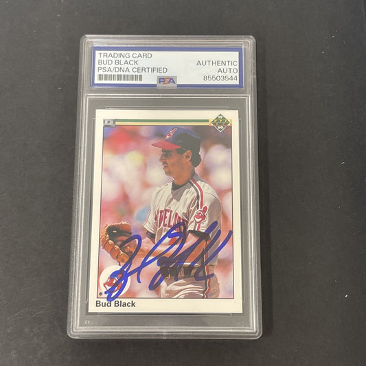 1990 Upper Deck #498 Bud Black signed card PSA